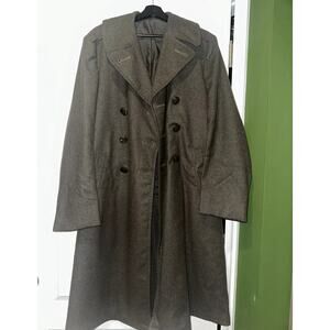 Vintage 1940's WW2 French Military Wool Overcoat - M